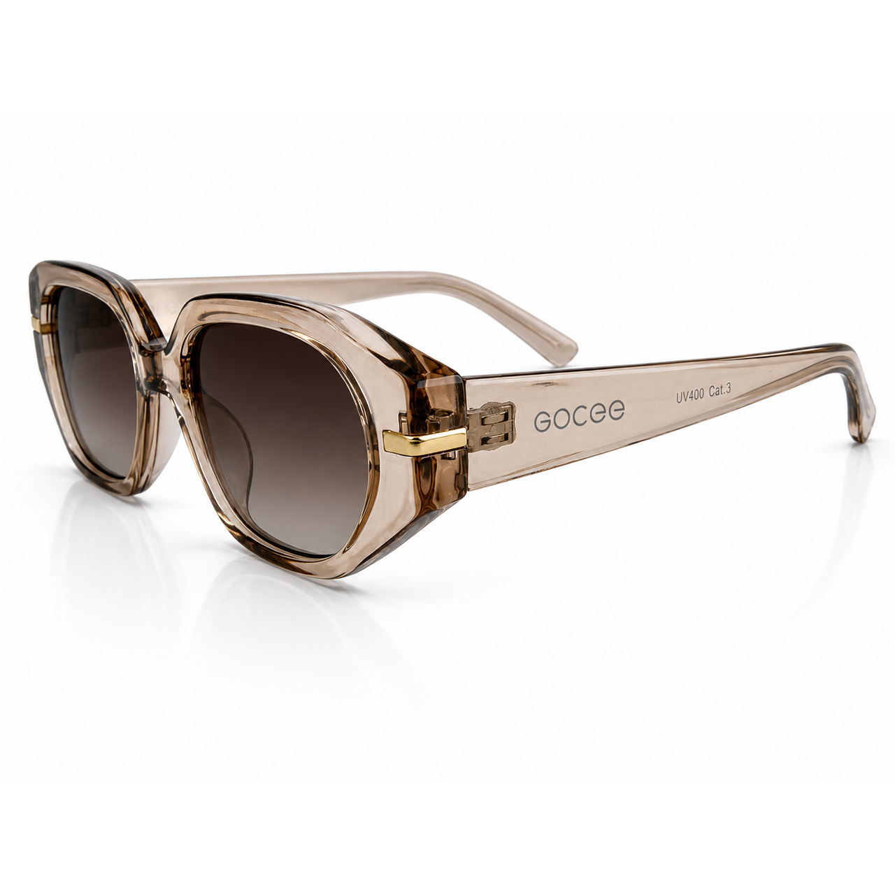 GOCEE Riviera zonnebril transparant champagne-bruin — foto 3